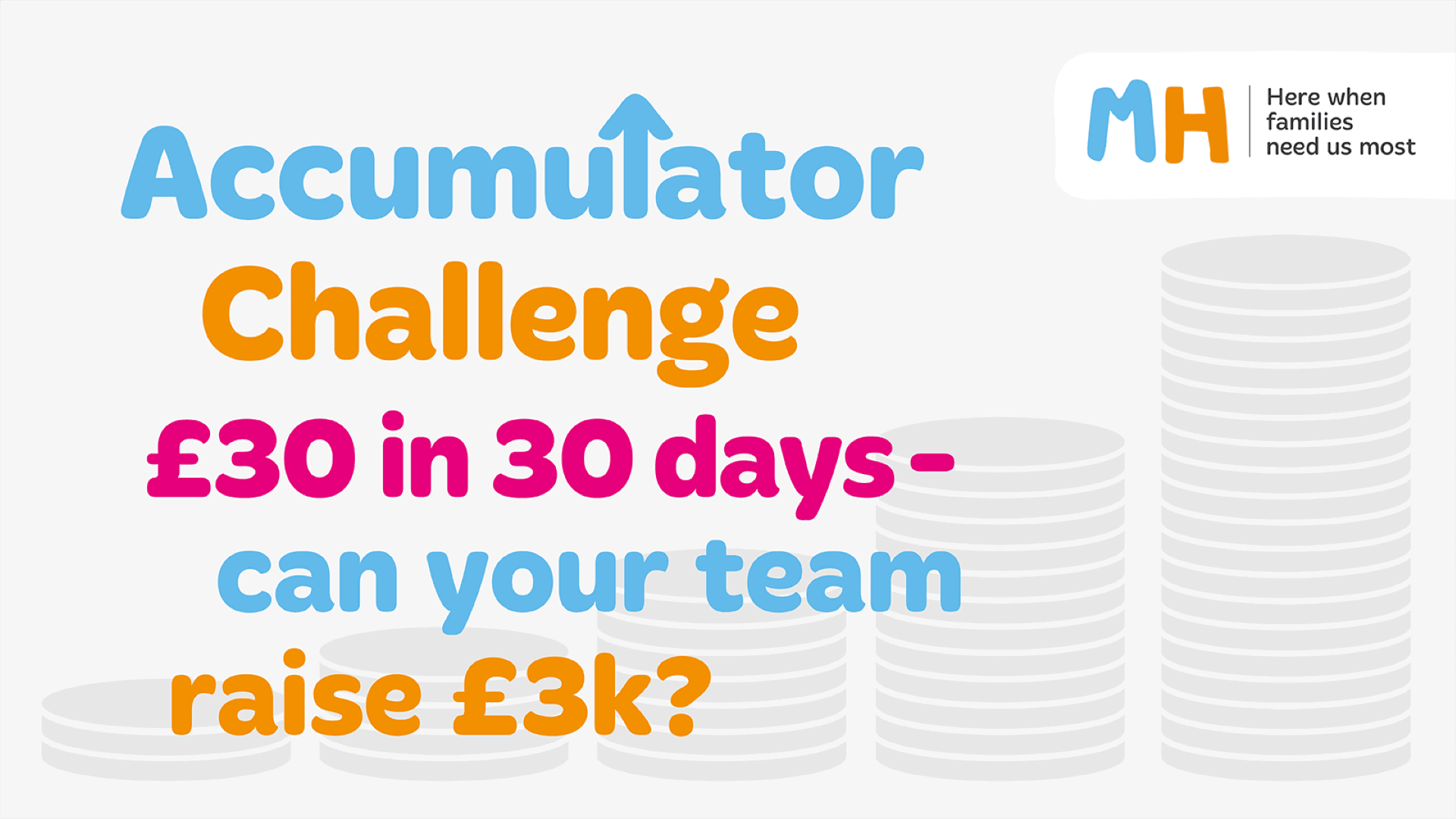 Accumulator Challenge £30 in 30 days - can your team raise £3k?