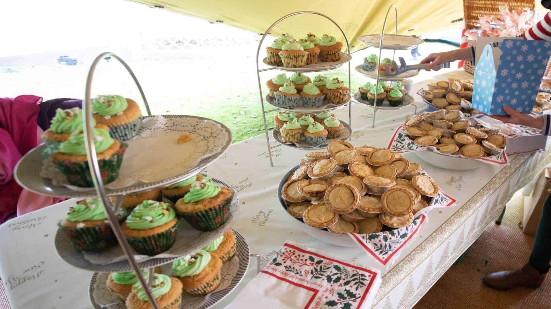 Display of baked goods on table