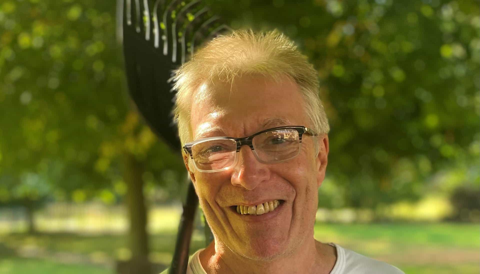 Pete, one of our gardening volunteers.