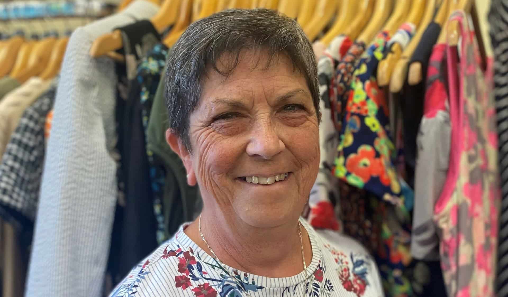 Wendy, one of our Retail Volunteers working in one of our charity shops.