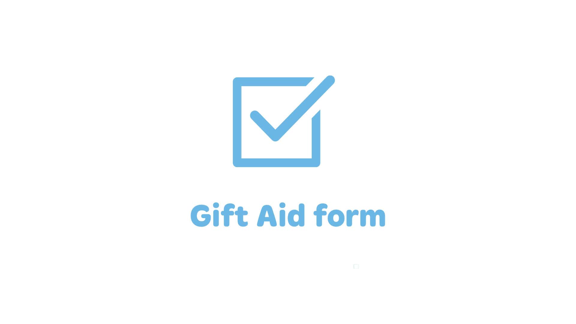 Gift Aid form placeholdr